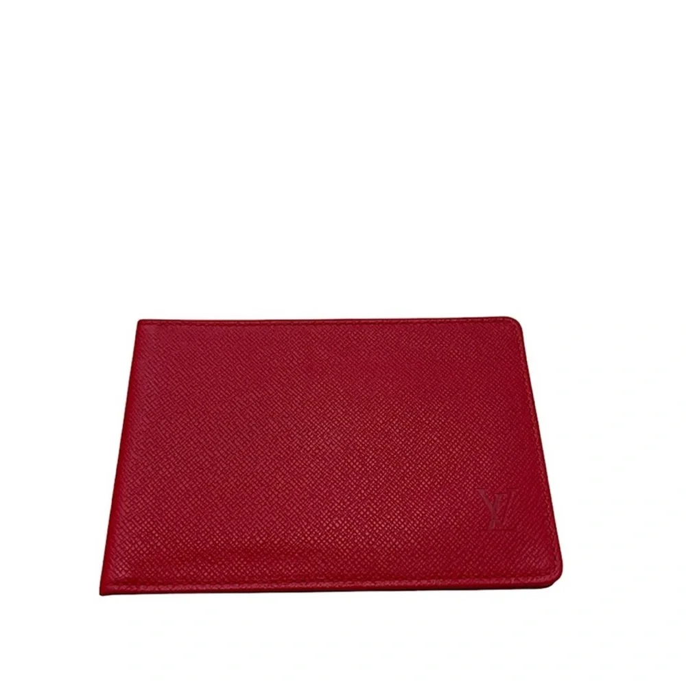 LOUIS VUITTON - RED SAFFIANO LEATHER BUSINESS CARDHOLDER WALLET